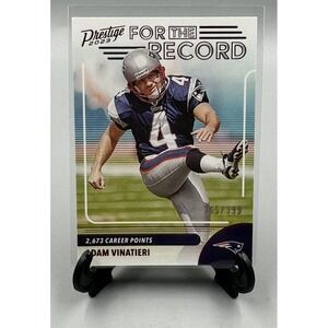 2023 Panini Prestige - For the Record Xtra Points‎ Red #18 Adam Vinatieri /399